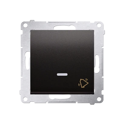 Button "bell" with LED backlight (module) 10A 230V quick connectors anthracite (metallic)