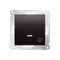 Button "bell" with LED backlight (module) 10A 230V quick connectors anthracite (metallic)