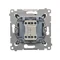 Button "bell" with LED backlight (module) 10A 230V quick connectors anthracite (metallic)