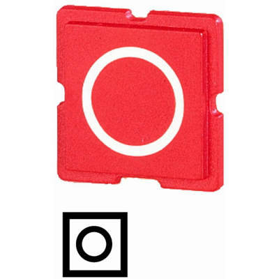 Button insert red, 10TQ25