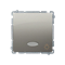 Button light with backlight (module) 10A 250V screw terminals satin (metallic)