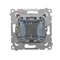 Button "light with LED backlight" 16AX 250V screw terminals matt metallized bronze