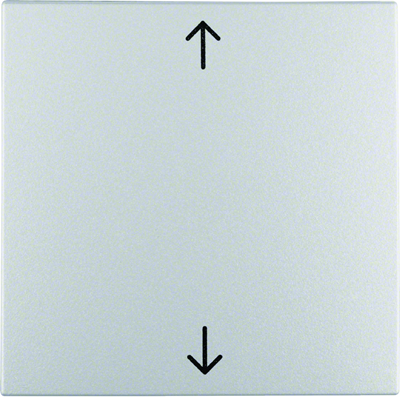 Button with the "arrow" symbol imprinted, alu