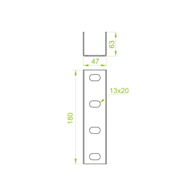 C-profile connector, LCM40H60