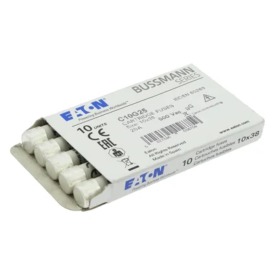 C10G25 Cylindrical insert 10 x 38 mm 25A GG 400V AC