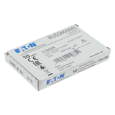C10G25 Zylindrischer Einsatz 10 x 38 mm 25A GG 400V AC