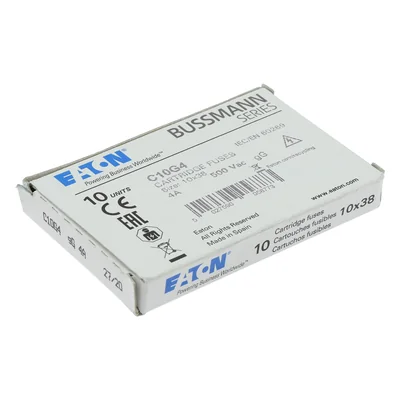 C10G4 Cylindrical insert 10 x 38 mm 4A GG 500V AC