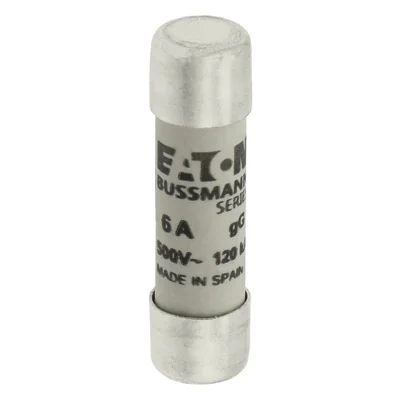 C10G6 Cylindrical insert 10 x 38 mm 6A GG 500V AC