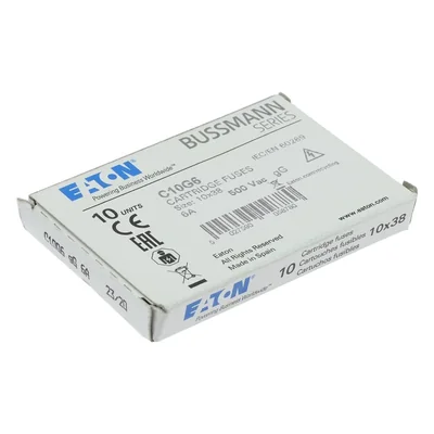 C10G6 Cylindrical insert 10 x 38 mm 6A GG 500V AC