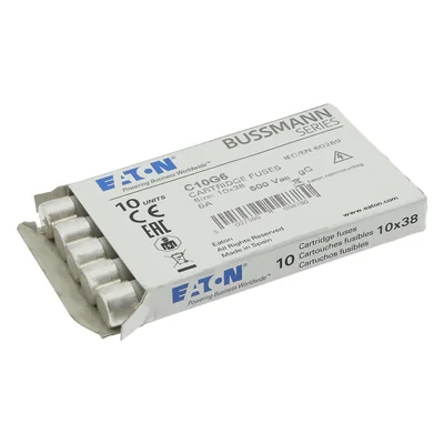 C10G6 Zylindrischer Einsatz 10 x 38 mm 6A GG 500V AC