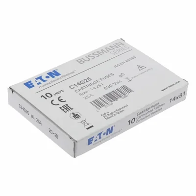 C14G25 Cylindrical insert 14 x 51 mm 25A GG 500V AC