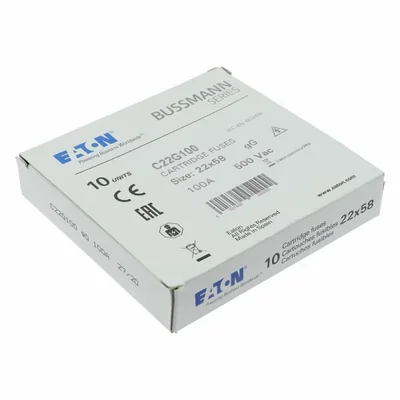 C22G100 Válcová vložka 22 x 58 mm 100A GG 500V AC