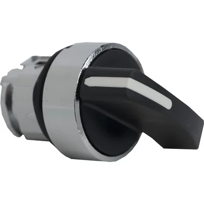 Cabezal de interruptor de 2 posiciones Harmony XB4 con hoja larga, metal negro