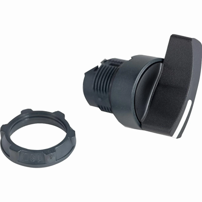 Cabezal de interruptor de 2 posiciones Harmony XB5 con hoja larga, plástico negro