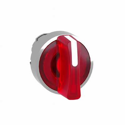 Cabezal de interruptor LED de 3 posiciones de metal rojo Harmony XB4