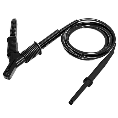 Câble 1,8 mm² kV CAT IV 1000 V avec terminaison crocodile, noir pour MIC-15 kV, blindé