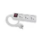 Cable alargador ECONÓMICO 3 tomas con/sin interruptor 5m H05VV-F 3x1 blanco