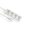 Cable alargador ECONÓMICO 4 tomas b/u 3m H05VV-F 2x1 blanco