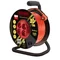 Cable alargador enrollable 4 tomas con/salida 30m OMY 3x1,5 naranja