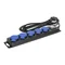 Cable alargador para taller, resistente a salpicaduras, con interruptor, 5 tomas 2P+Z, IP44, cable de goma, H05RR-F 3x1,5mm², longitud 5m