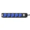 Cable alargador para taller, resistente a salpicaduras, con interruptor, 5 tomas 2P+Z, IP44, cable de goma, H05RR-F 3x1,5mm², longitud 5m