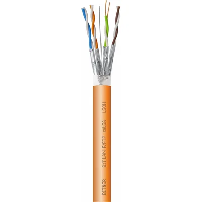 Câble BiTLAN F/FTP 4x2x23 AWG cat. 6A 500 MHz LSOH pour réseaux de données, double blindage, sans halogène
