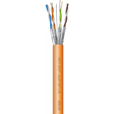 Cable BiTLAN U/FTP 4x2x23 AWG cat. 6A 500MHz LSOH libre de halógenos para redes informáticas