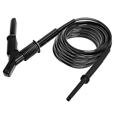 Câble blindé noir de 20 m, 15 kV, CAT IV 1000 V avec pince crocodile