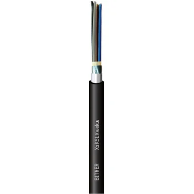 Câble blindé XzKSLXwekw 2x1,5 pour systèmes d'alarme et de signalisation, pour installation souterraine