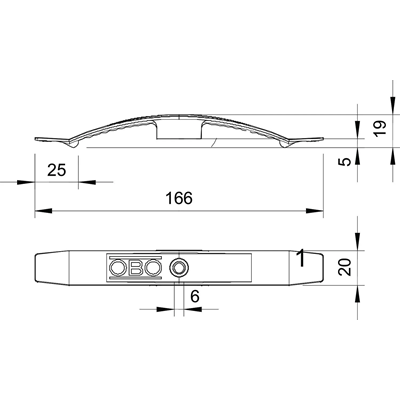 Cable clamps 2034, 2034