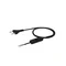 Cable con enchufe plano b/u, con interruptor manual, 2x0,5, negro, 2 m de longitud