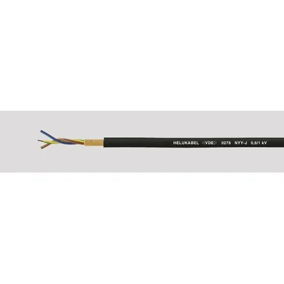 Câble d'alimentation en PVC NYY-J 4x2,5 RE mm² noir, identification des conducteurs selon DIN VDE 0293-308