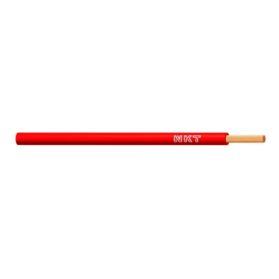 Câble d'alimentation rouge H07V-K 1X2,5, installation, monoconducteur à conducteurs multiples, isolation PVC