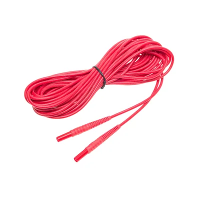 Cable de 10 m con conectores banana rojos.