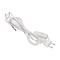 Cable de alimentación con interruptor de encendido/apagado y enchufe plano, 3 m, blanco