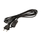 Cable de alimentación con interruptor de encendido/apagado y enchufe plano, 3 m, negro