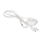 Cable de alimentación con interruptor de pie y enchufe plano, 2 m, blanco