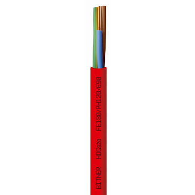 Cable de alimentación resistente al fuego con conductor de protección HDGs 3x1,5