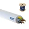 Cable de alimentación YDYżo 450/750 4x4 blanco, para instalación, multiconductor con aislamiento de PVC.