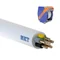 Cable de alimentación YDYżo 450/750 5x2.5 blanco, para instalación, multipolar con aislamiento de PVC.