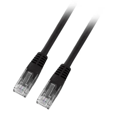 Câble de brassage RJ45 U/UTP cat. 5e PVC CCA noir 1,5 m