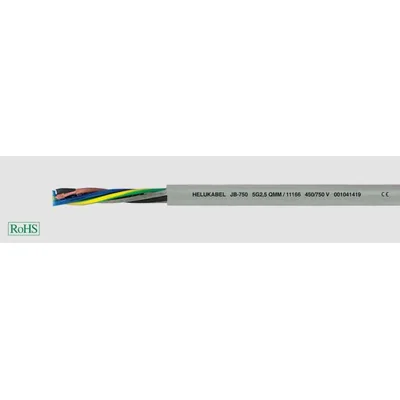 Câble de commande et d'alimentation en PVC JB-750 5G2,5 mm² gris, conducteurs colorés
