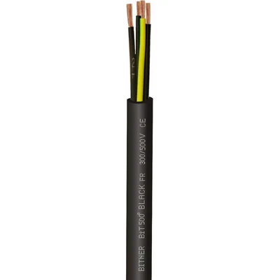 Câble de commande flexible et ignifugé BiT 500 BLACK FR 5G1.5