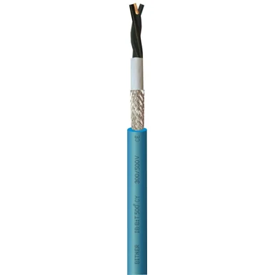 Câble de commande flexible IB-BiT 500 CY 4x1.0 pour circuits à sécurité intrinsèque, blindé, avec gaine de remplissage 300/500 V