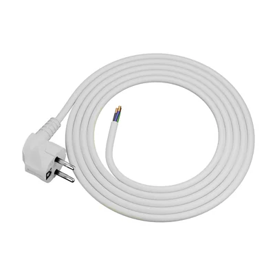 Cable de conexión con conector acodado UniSCHUKO; 3x1,5; OMY żo; 1,5 m; blanco