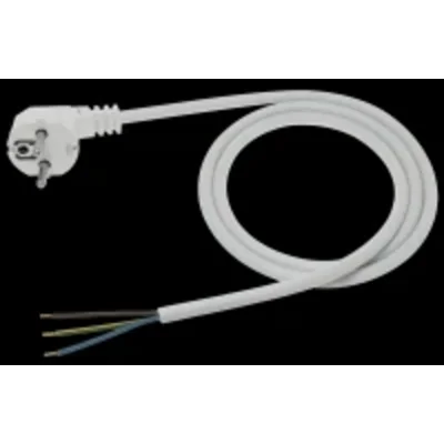 Cable de conexión con enchufe angular moldeado UNISCHUKO blanco 250V~/6A PVC 3x0,75mm² - 5m PZ0.75-05-1