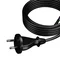 Cable de conexión con enchufe recto IP20 2x1,5 H05RR 5m negro