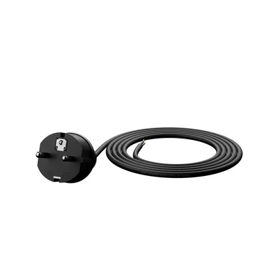 Cable de conexión con enchufe recto IP44 3x1 H05RR 1,5m negro