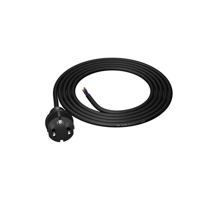 Cable de conexión con enchufe recto IP44 3x1,5 H05RR 1,5m negro