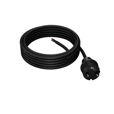Cable de conexión con enchufe recto IP44 3x1,5 H05RR 5m negro